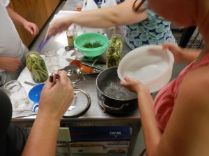 Group pickling event meant we could all share our supplies - no waste!