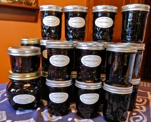 Turning 10 lbs of chokecherries into lots of jars of jelly